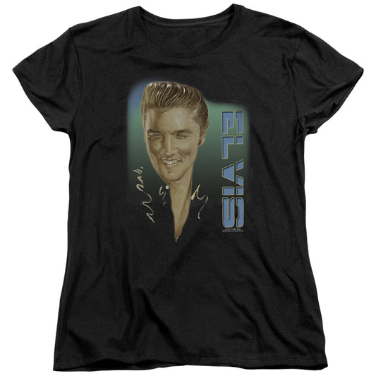 Elvis Presley Elvis 56 Womens T Shirt Black