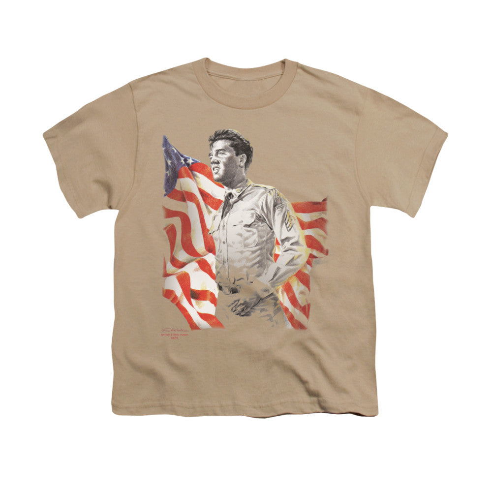 Elvis Presley Freedom Kids Youth T Shirt Sand