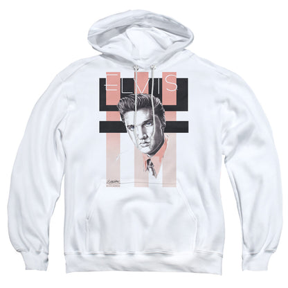 Elvis Presley Retro Mens Hoodie White