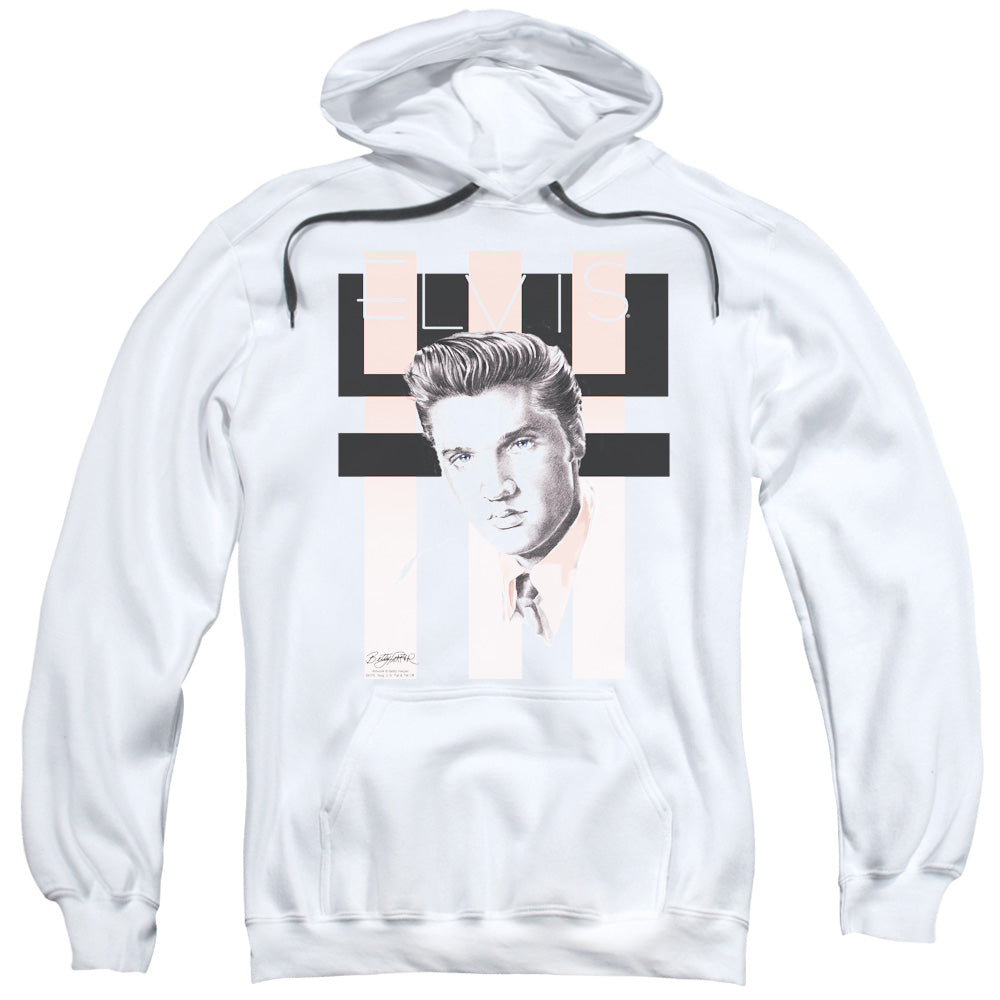 Elvis Presley Retro Mens Hoodie White