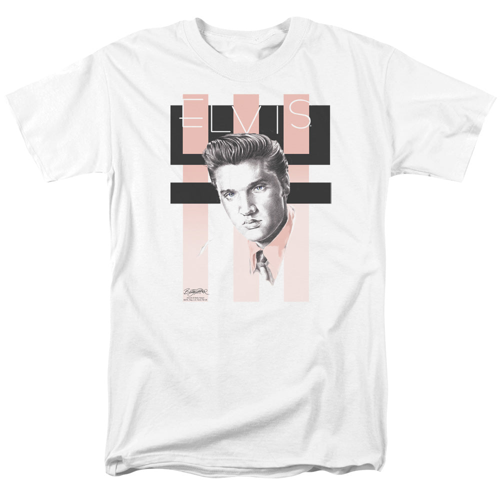 Elvis Presley Retro Mens T Shirt White