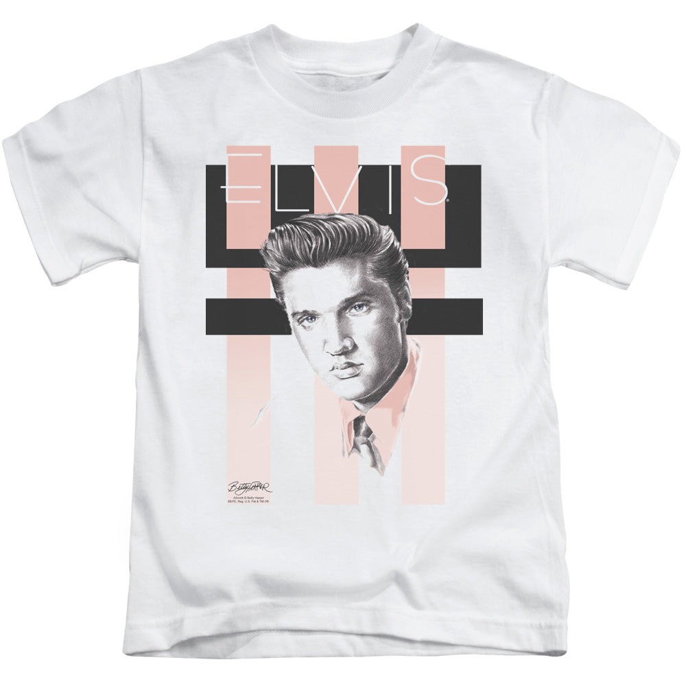 Elvis Presley Retro Juvenile Kids Youth T Shirt White 