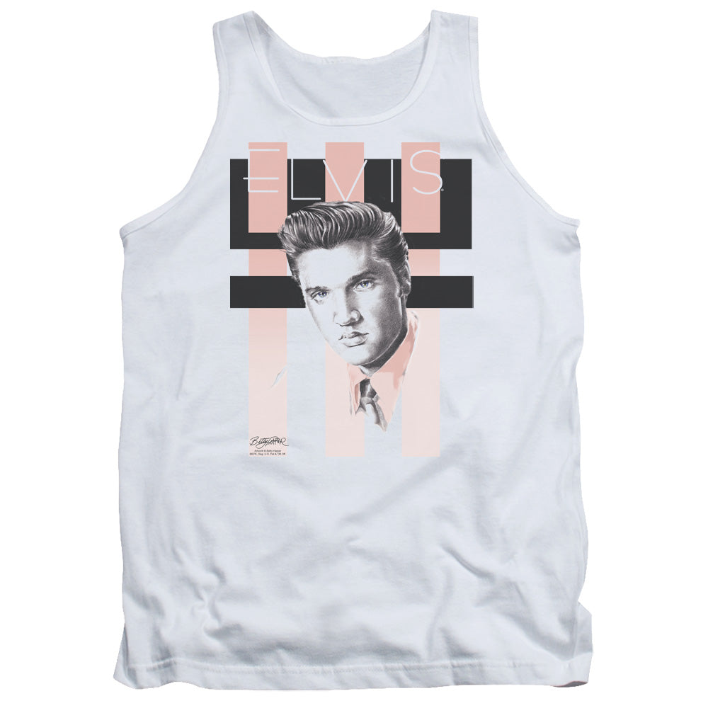 Elvis Presley Retro Mens Tank Top Shirt White