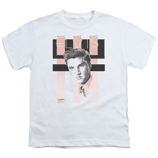 Elvis Presley Retro Kids Youth T Shirt White