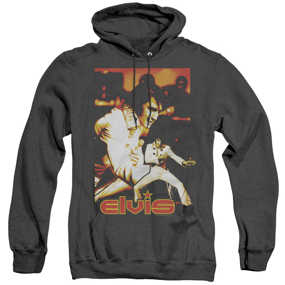 Elvis Presley Showman Heather Mens Hoodie Black