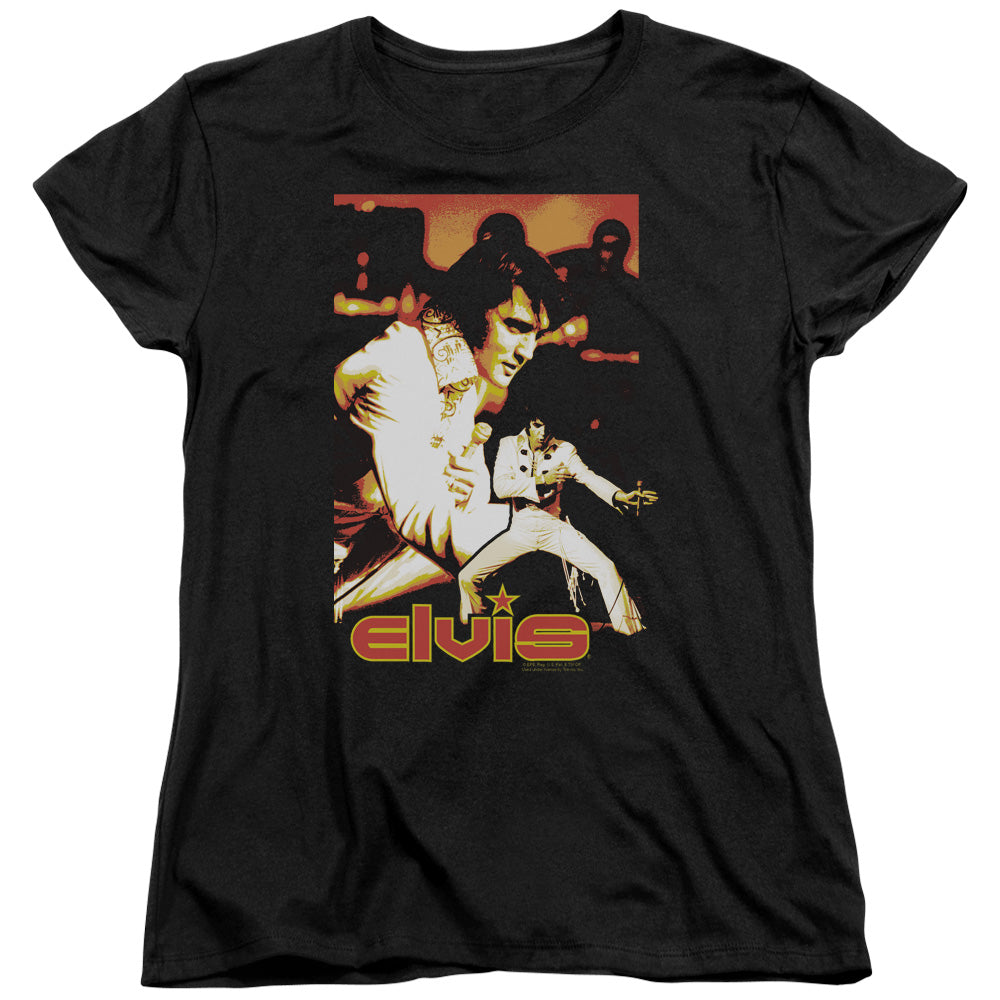 Elvis Presley Showman Womens T Shirt Black