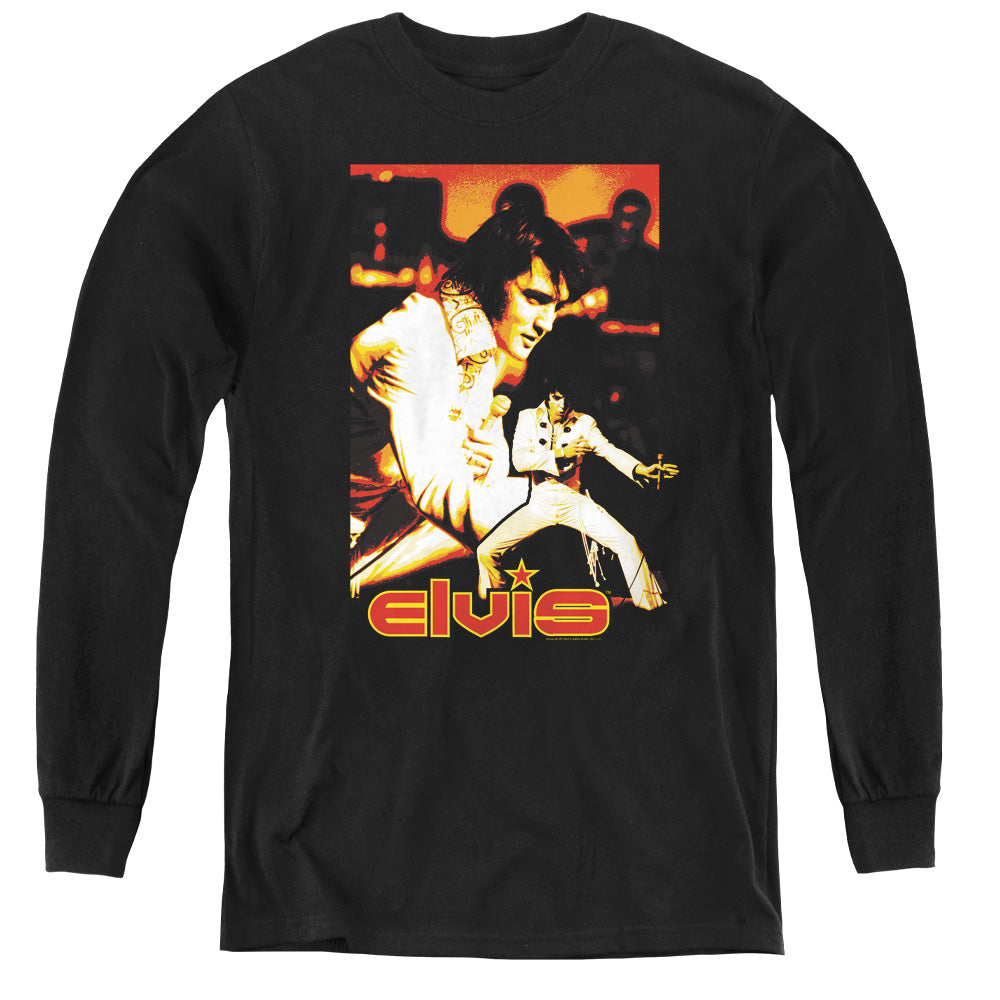 Elvis Presley Showman Long Sleeve Kids Youth T Shirt Black