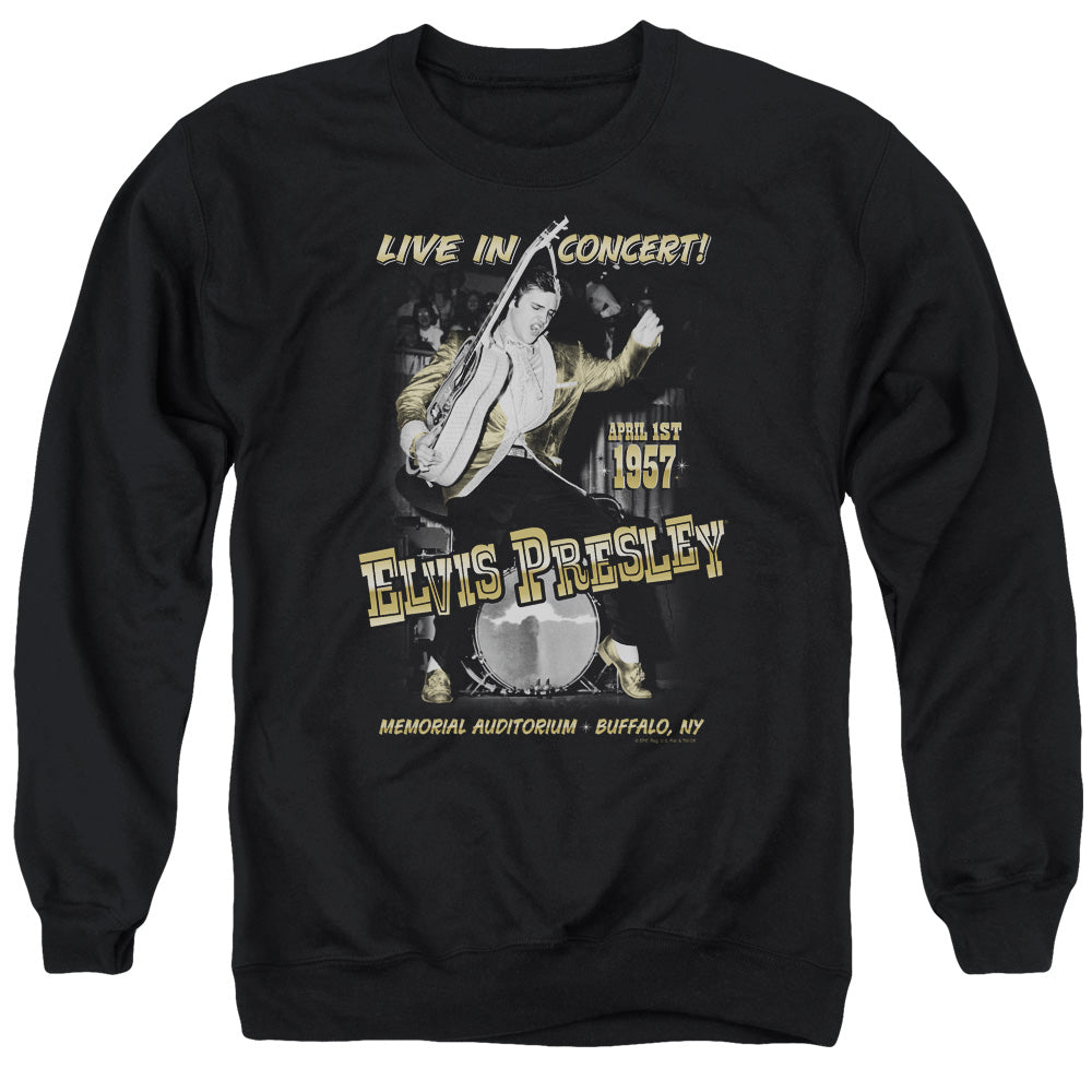 Elvis Presley Live in Buffalo Mens Crewneck Sweatshirt Black