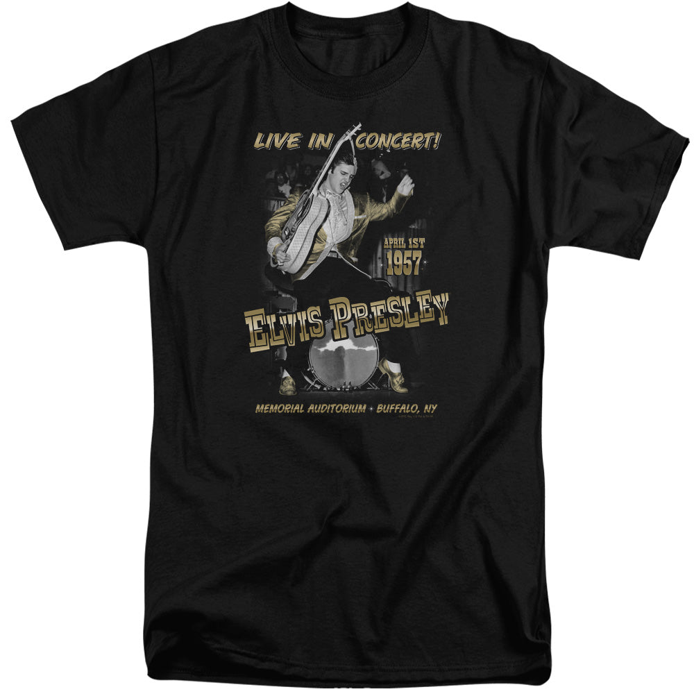 Elvis Presley Live in Buffalo Mens Tall T Shirt Black