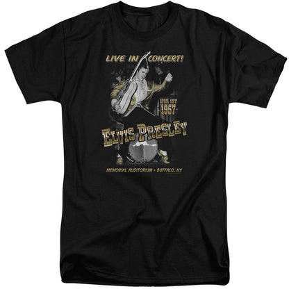 Elvis Presley Live In Buffalo Mens Tall T Shirt Black