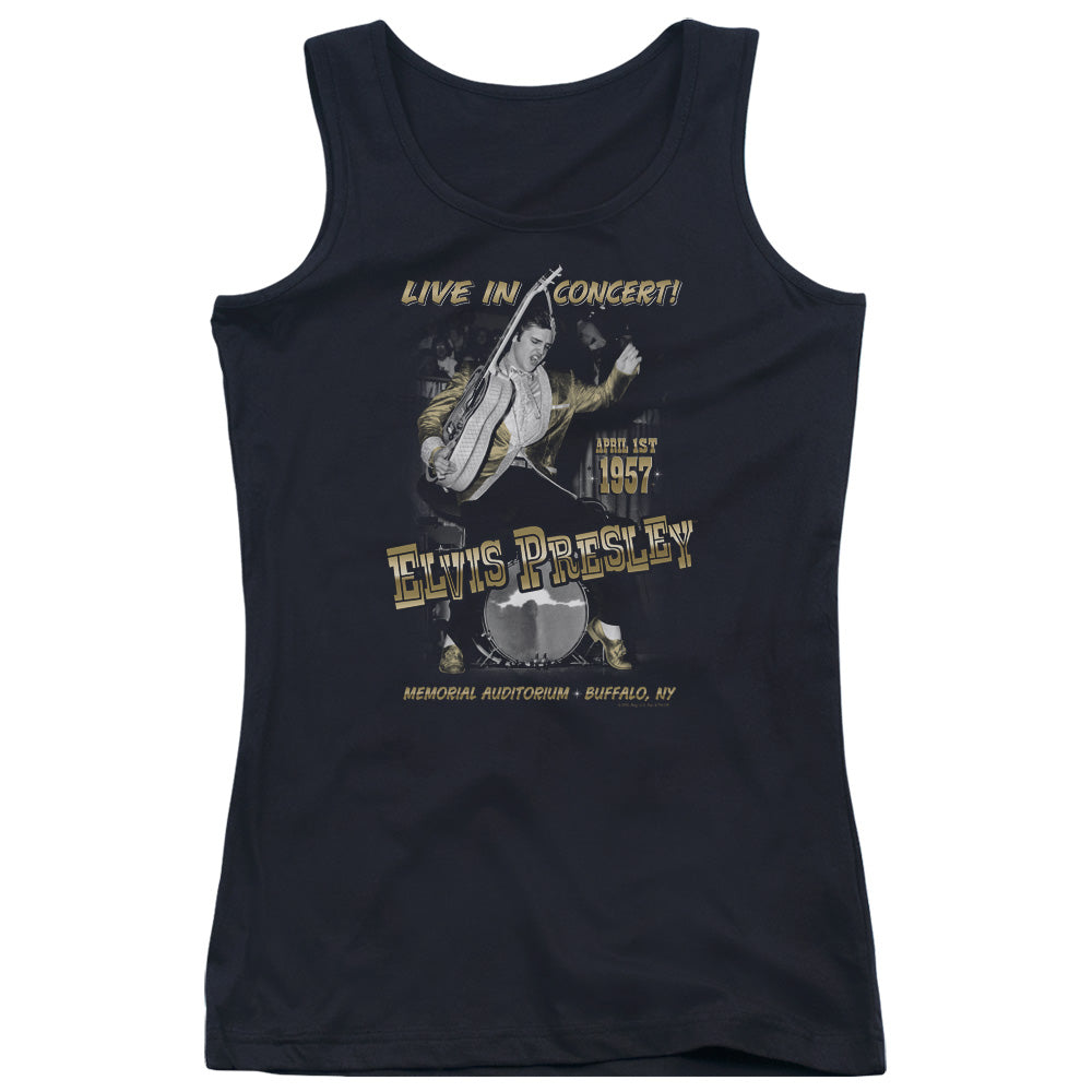 Elvis Presley Live in Buffalo Womens Tank Top Shirt Black