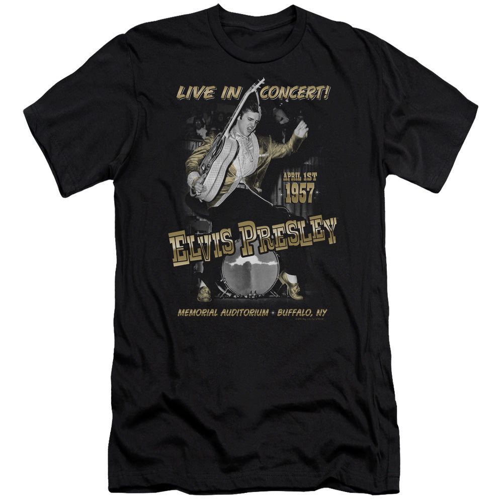 Elvis Presley Live in Buffalo Slim Fit Mens T Shirt Black