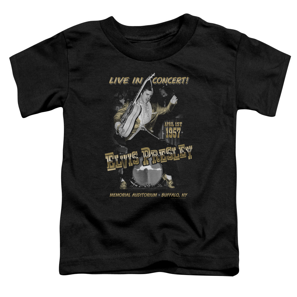 Elvis Presley Live in Buffalo Toddler Kids Youth T Shirt Black