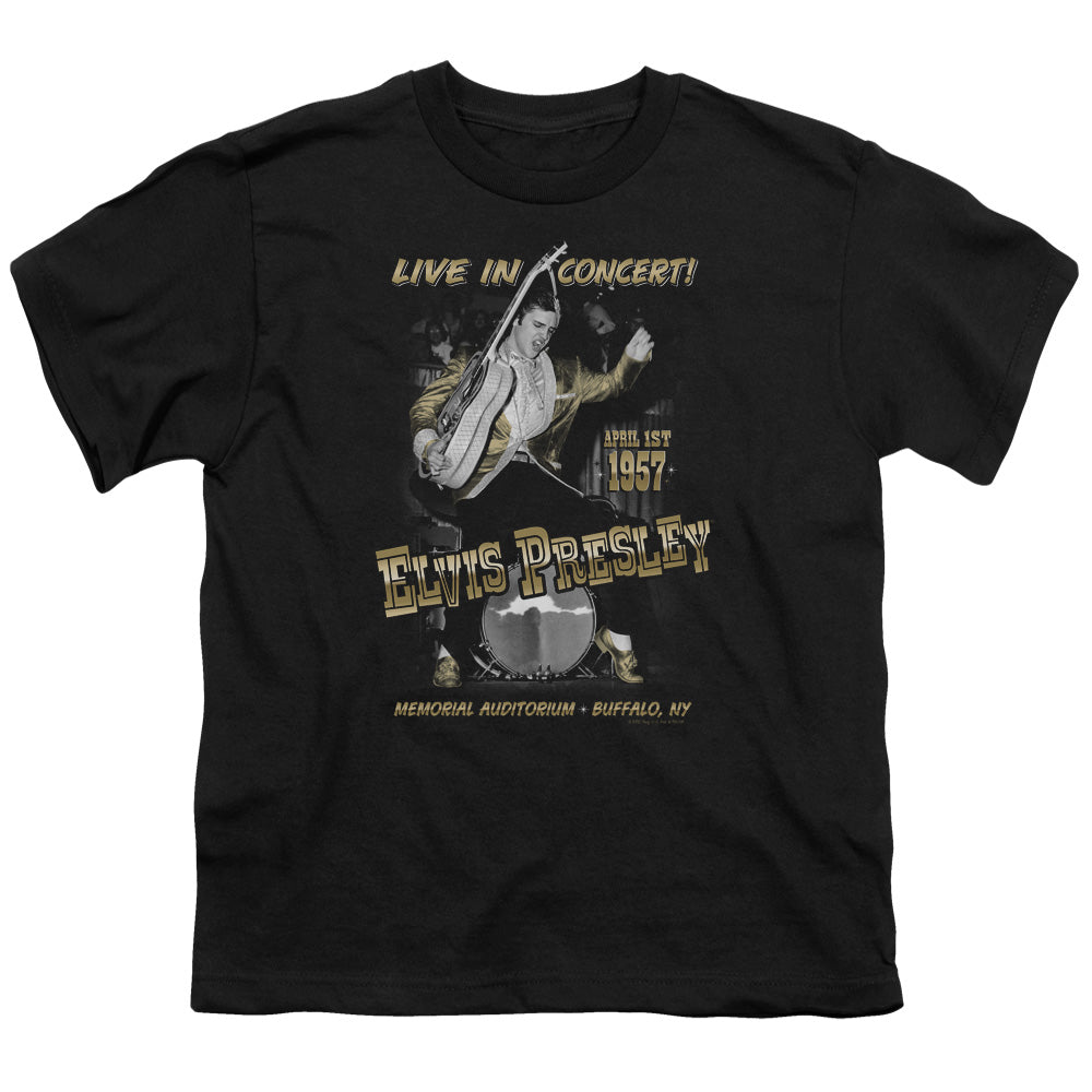 Elvis Presley Live in Buffalo Kids Youth T Shirt Black