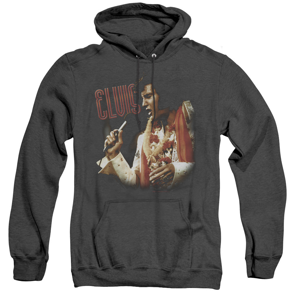 Elvis Presley Soulful Heather Mens Hoodie Black