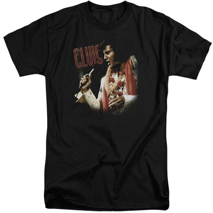 Elvis Presley Soulful Mens Tall T Shirt Black