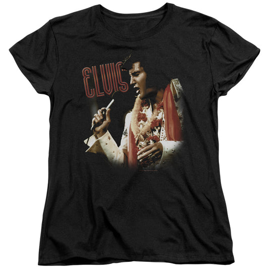 Elvis Presley Soulful Womens T Shirt Black