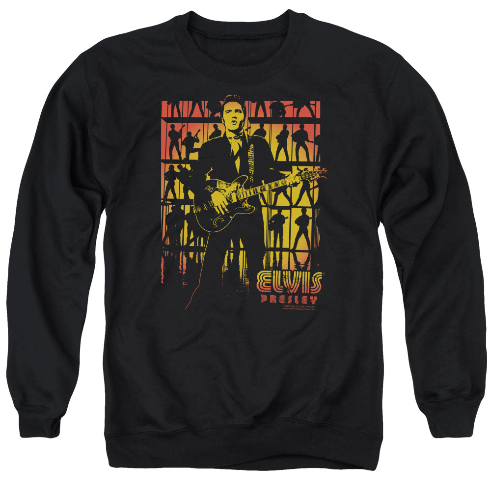 Elvis Presley Comeback Spotlight Mens Crewneck Sweatshirt Black