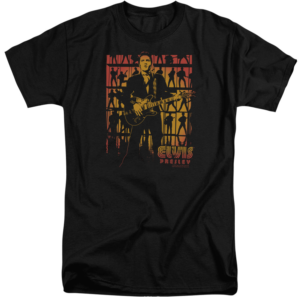 Elvis Presley Comeback Spotlight Mens Tall T Shirt Black