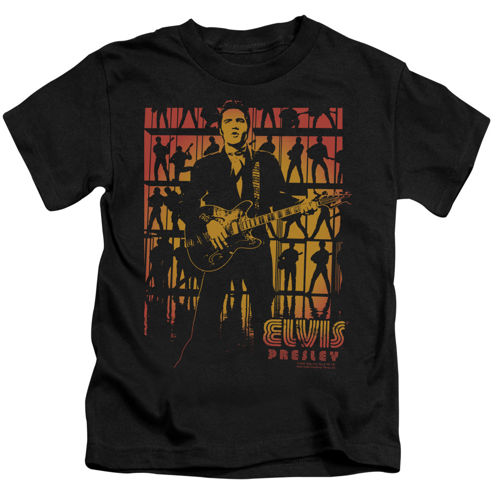 Elvis Presley Comeback Spotlight Juvenile Kids Youth T Shirt Black 