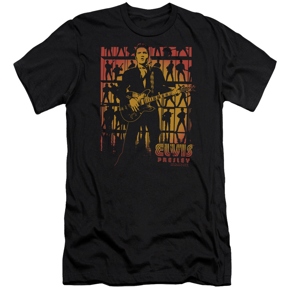 Elvis Presley Comeback Spotlight Premium Bella Canvas Slim Fit Mens T Shirt Black