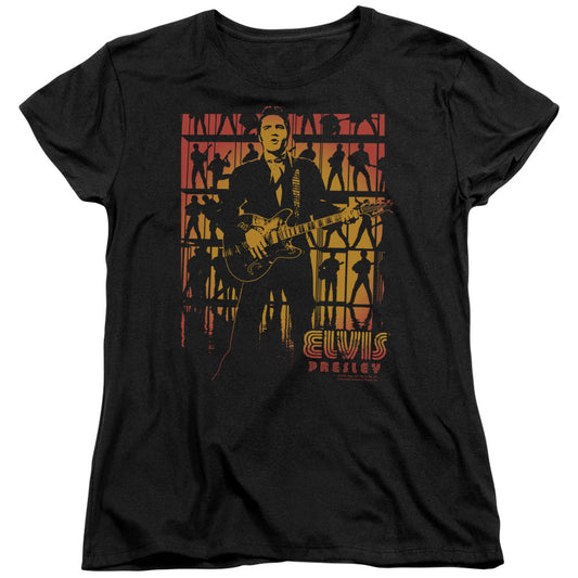 Elvis Presley Comeback Spotlight Womens T Shirt Black