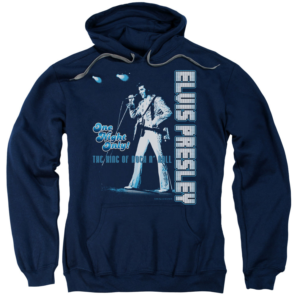 Elvis Presley One Night Only Mens Hoodie Navy