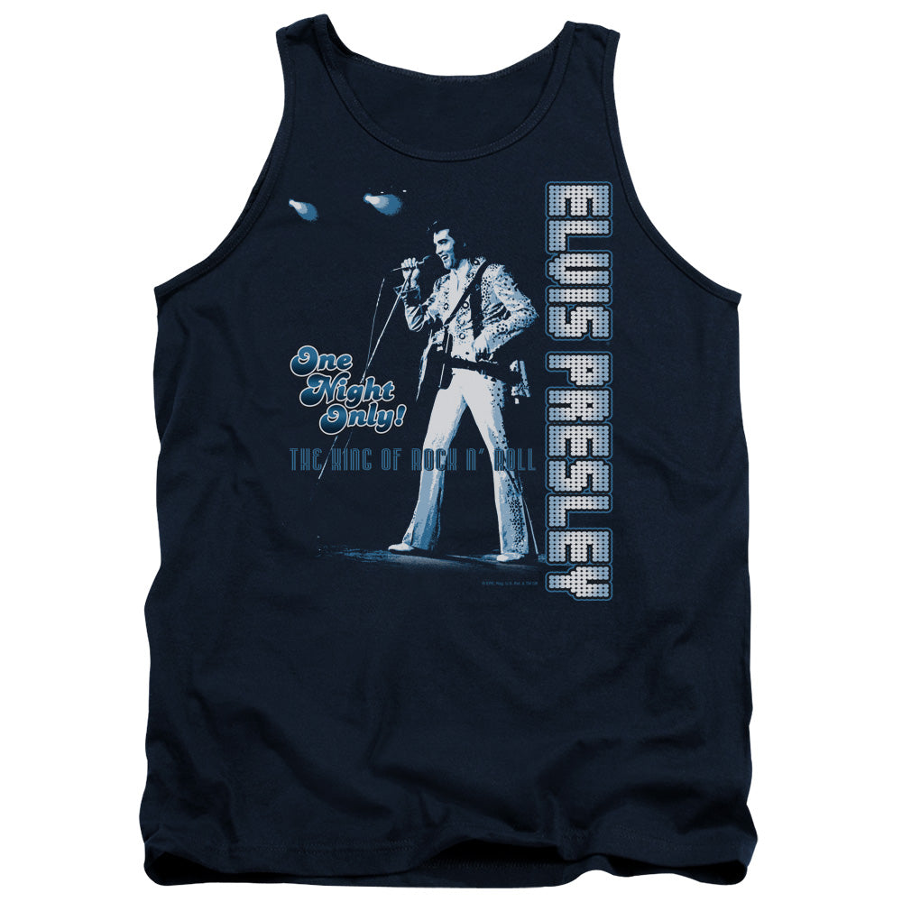 Elvis Presley One Night Only Mens Tank Top Shirt Navy