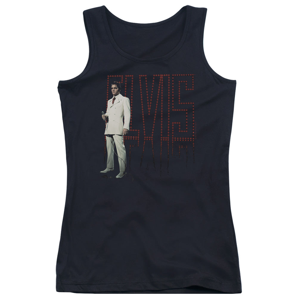 Elvis Presley White Suit Womens Tank Top Shirt Black