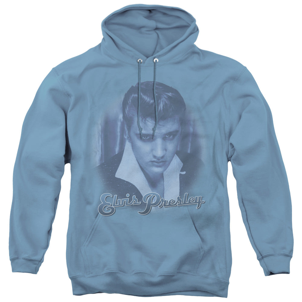 Elvis Presley Blue Suede Fade Mens Hoodie Carolina Blue