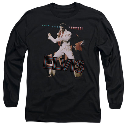 Elvis Presley Hit the Lights Mens Long Sleeve Shirt Black