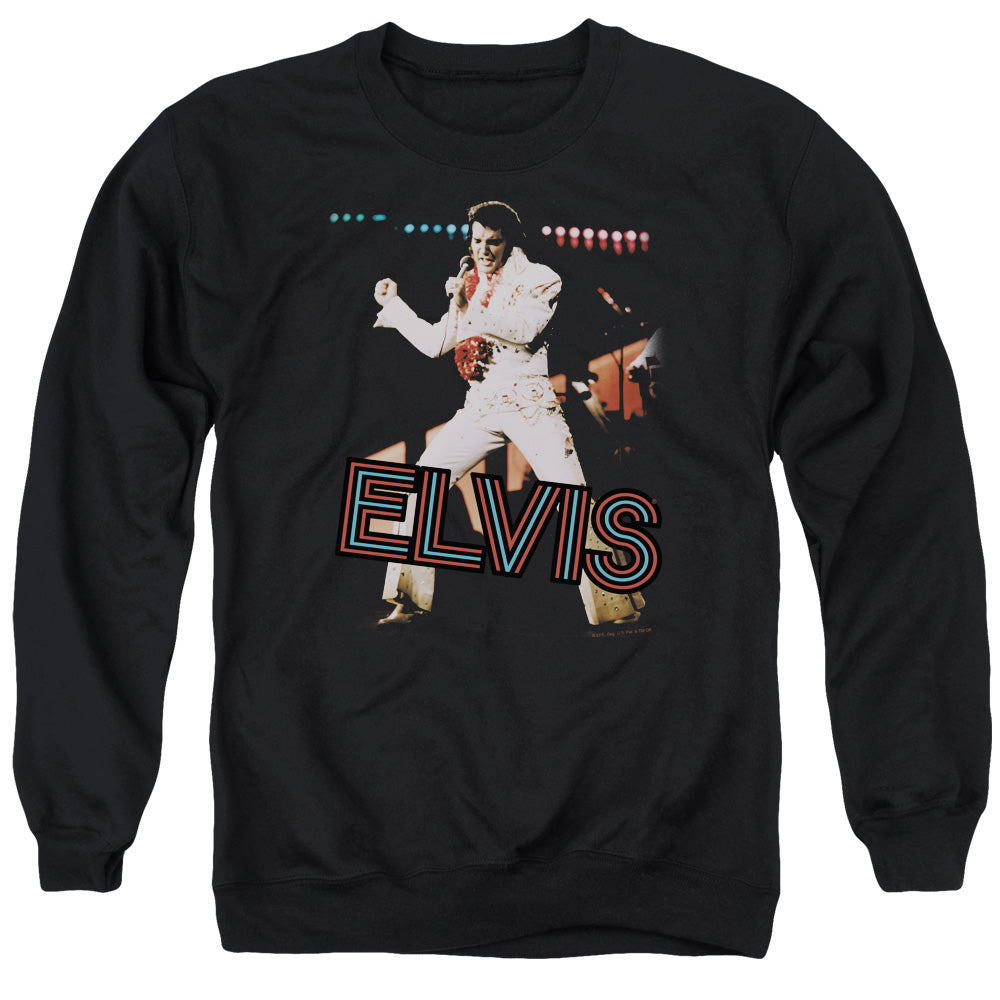 Elvis Presley Hit the Lights Mens Crewneck Sweatshirt Black