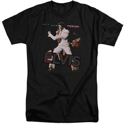 Elvis Presley Hit the Lights Mens Tall T Shirt Black