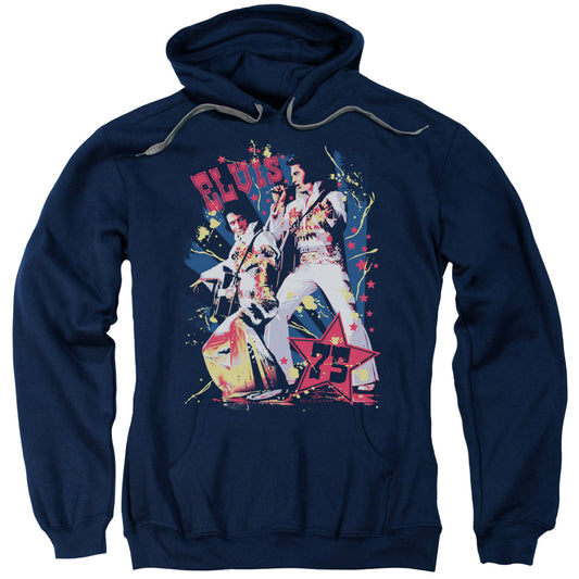 Elvis Presley Eagle Elvis Mens Hoodie Navy