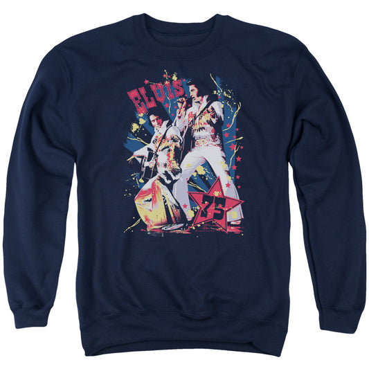 Elvis Presley Eagle Elvis Mens Crewneck Sweatshirt Navy