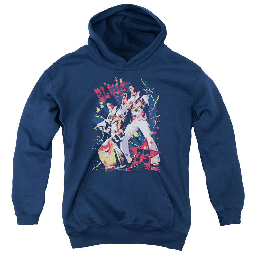 Elvis Presley Eagle Elvis Kids Youth Hoodie Navy