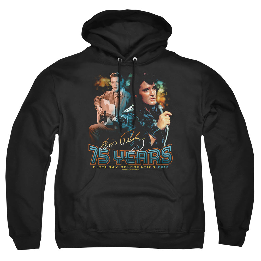 Elvis Presley 75 Years Mens Hoodie Black