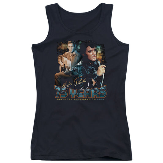 Elvis Presley 75 Years Womens Tank Top Shirt Black