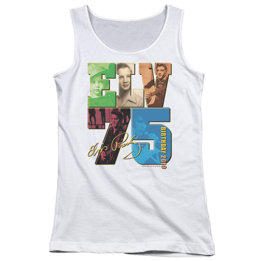 Elvis Presley Birthday 2010 Womens Tank Top Shirt White