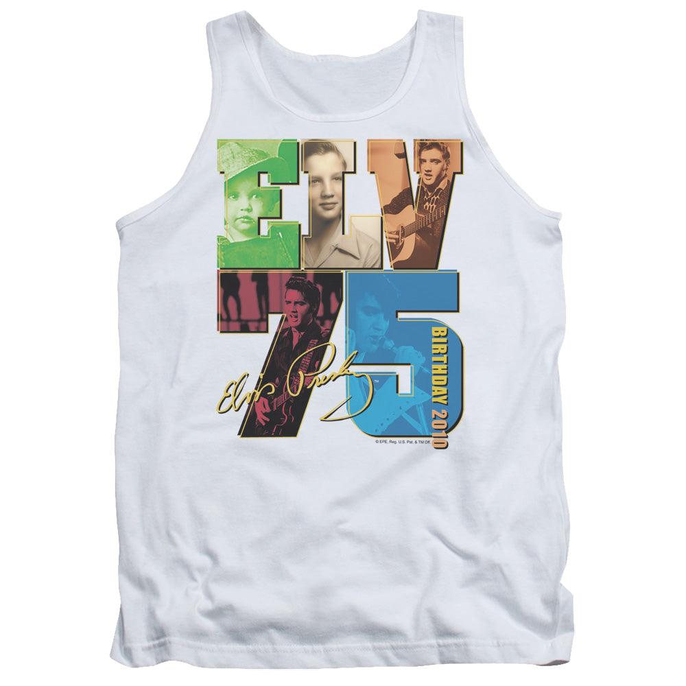 Elvis Presley Birthday 2010 Mens Tank Top Shirt White