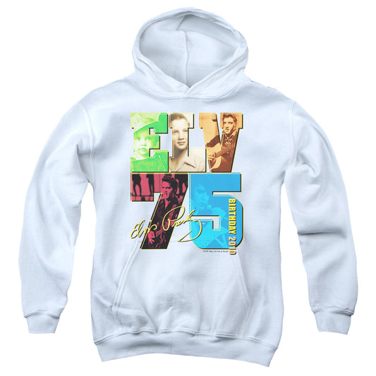 Elvis Presley Birthday 2010 Kids Youth Hoodie White