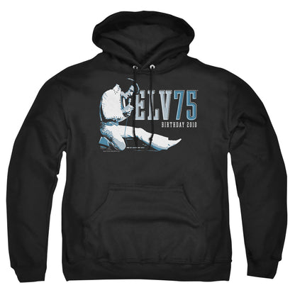 Elvis Presley Elv 75 Logo Mens Hoodie Black