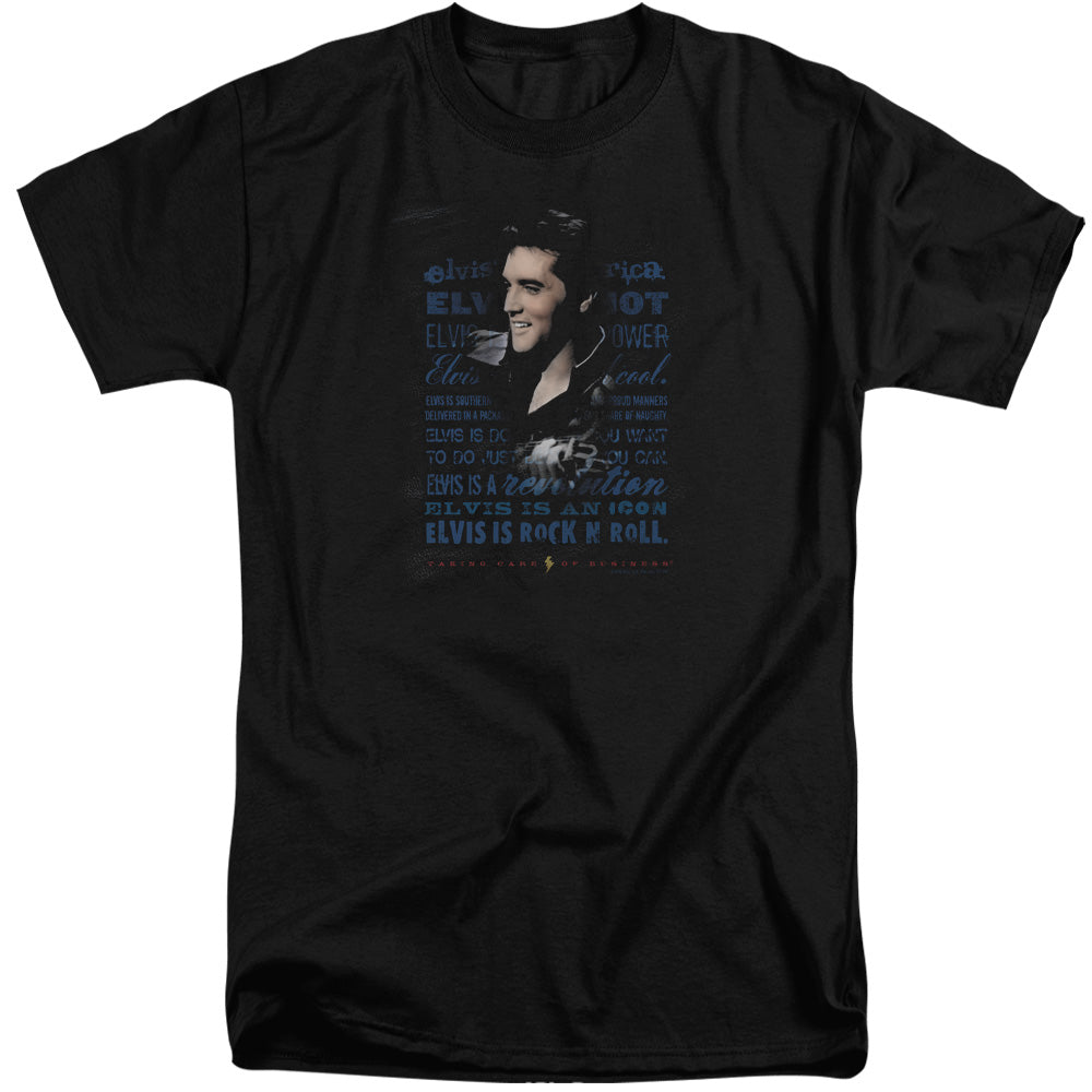 Elvis Presley Icon Mens Tall T Shirt Black