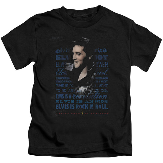 Elvis Presley Icon Juvenile Kids Youth T Shirt Black 