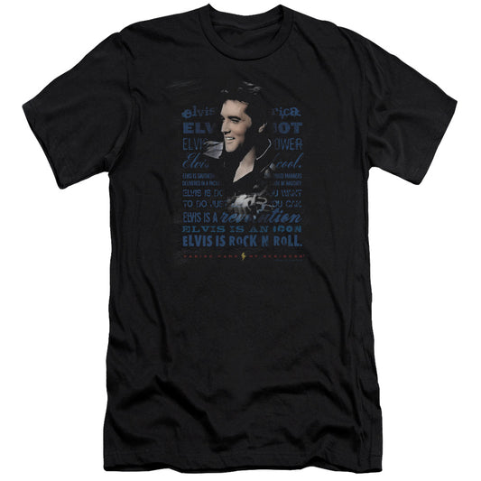 Elvis Presley Icon Slim Fit Mens T Shirt Black