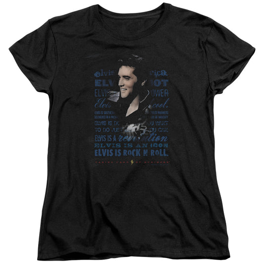 Elvis Presley Icon Womens T Shirt Black