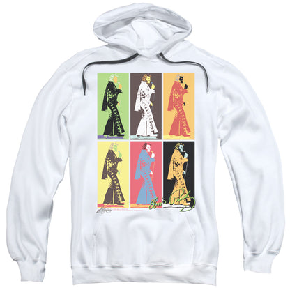 Elvis Presley Retro Boxes Mens Hoodie White