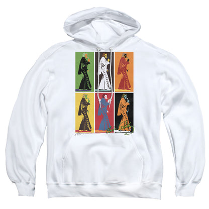 Elvis Presley Retro Boxes Mens Hoodie White