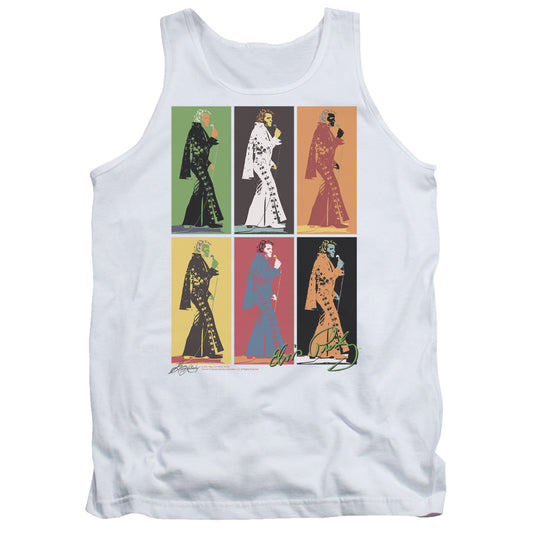 Elvis Presley Retro Boxes Mens Tank Top Shirt White