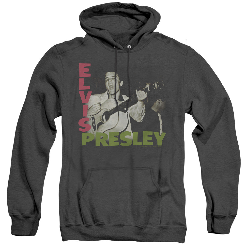 Elvis Presley Elvis Presley Album Heather Mens Hoodie Black